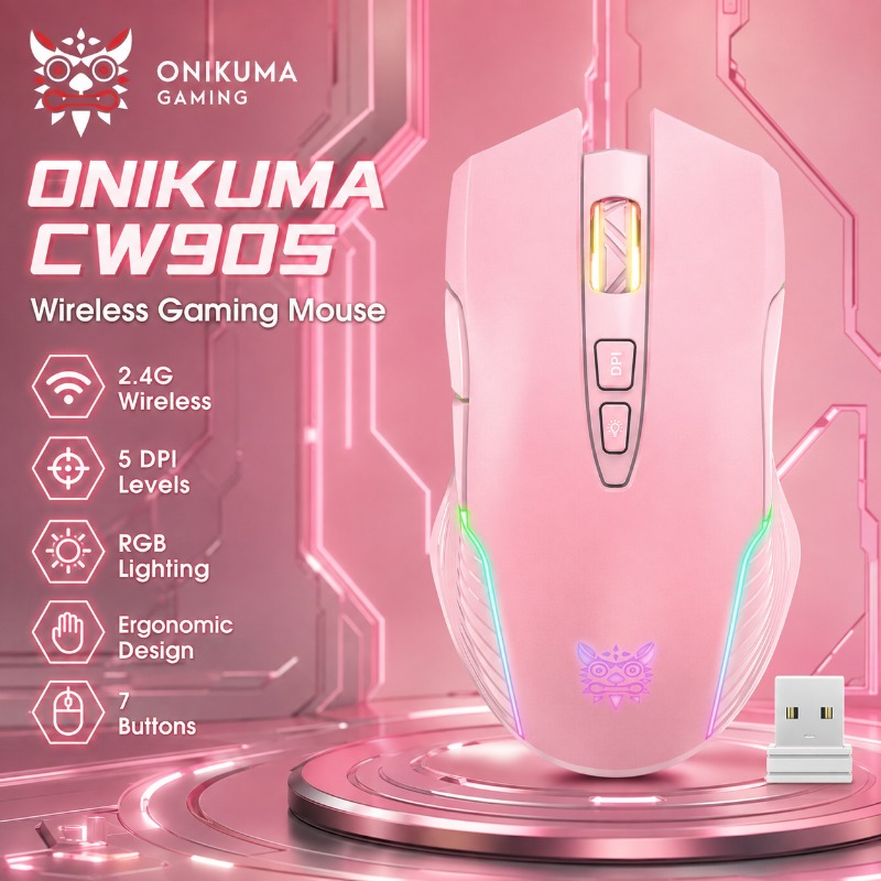 Pc Gaming X3D - ONIKUMA CW905 Wireless/Wire Gaming Mouse 3600