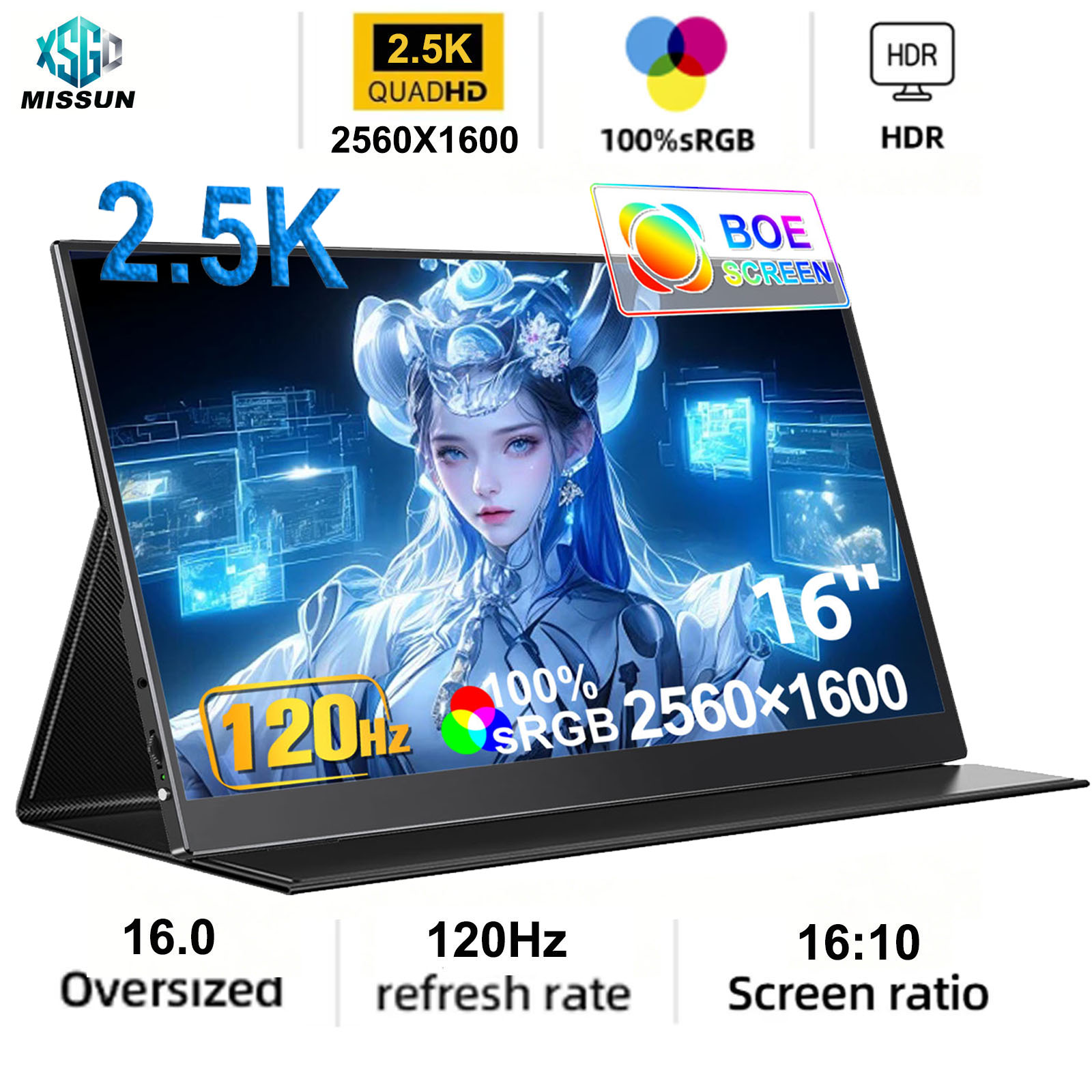 Pc Gaming Vs Ps5 - 14/15.6/16inch Portable Non Touch Monitor 4K
