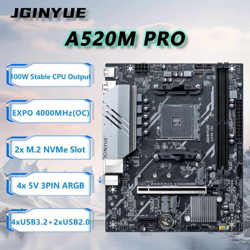 JGINYUE A520M PRO Motherboard  - огляд і ціна Pc Gaming Video