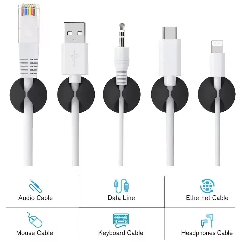 5/50Pcs Desktop Wall Cable Cli - огляд і ціна Headset Stand